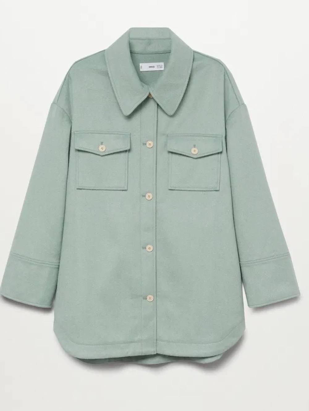NWOT Mango Oversized Wool Blend Overshirt Size XS/Small - Picture 2 of 14